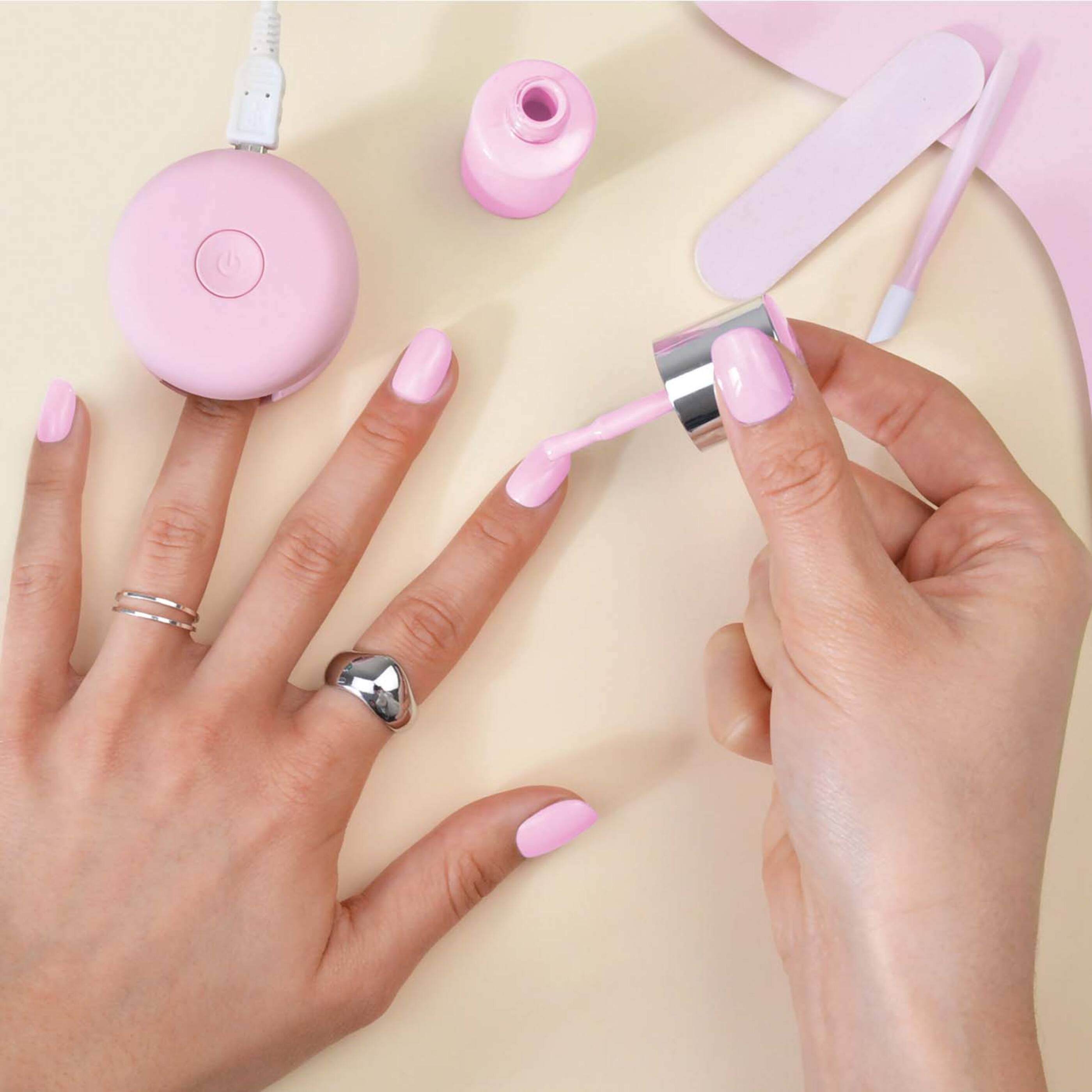 Række ud Bestemt Tag telefonen Køb Le Mini Macaron Gel Manicure Kit Rose Creme 10ml + Tool - Matas