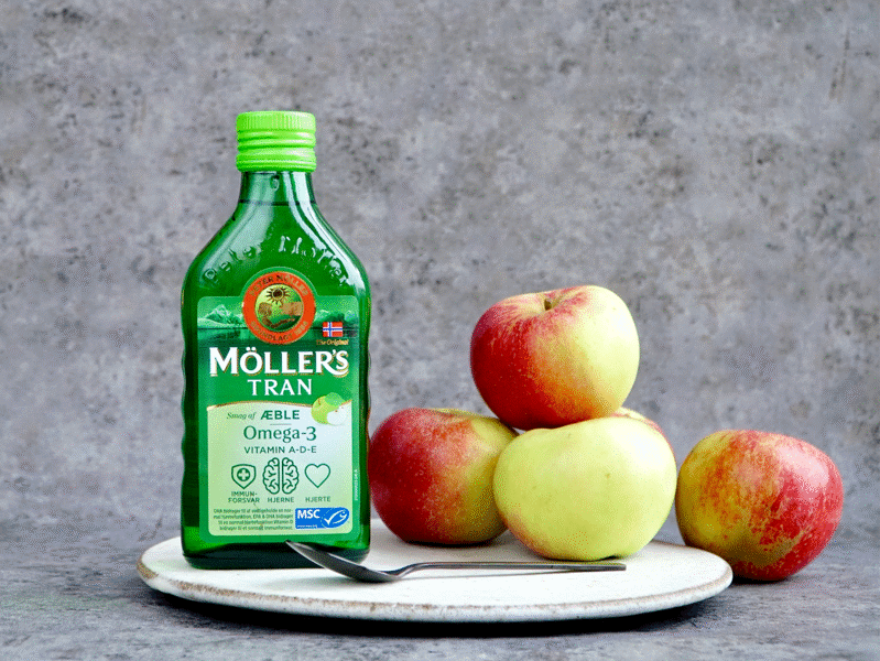 Möller's Tran med æblesmag – den smager hjernegodt