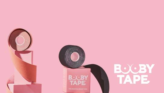 Booby Tape - Brysttape - Black, Hurtig levering