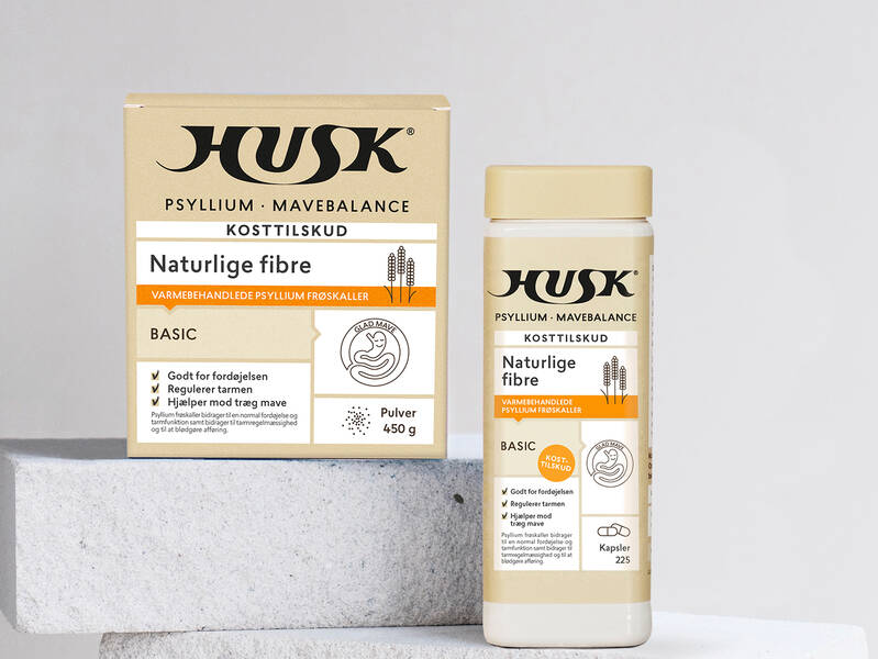 Vi guider til HUSK® Psyllium Mavebalance