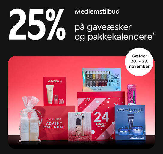 25% på gaveæsker og pakkekalendere